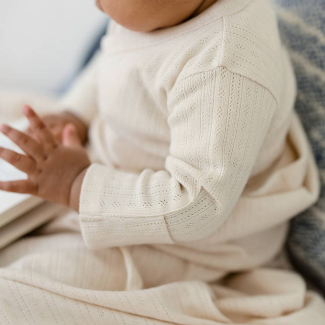 Alma Pointelle Swaddle Blanket